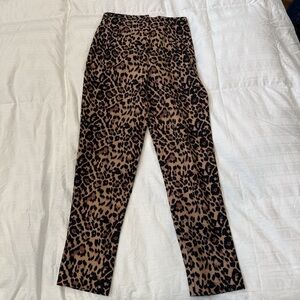 Zara Leopard Print Pants - crop